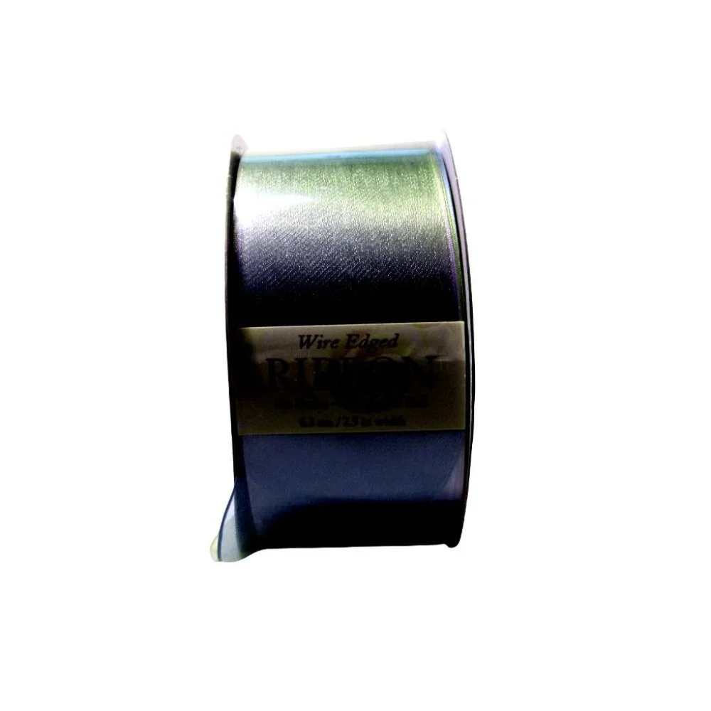 Wire Edged Ribbon Iridescent Green Blue Christmas 2.5